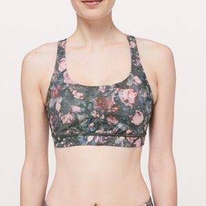 Lululemon Energy Bra Frosted Rose Multi Size 8